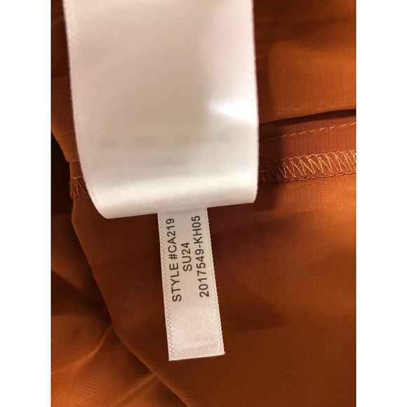 J. Crew Popover Top Sleeveless V-Neck Lightweight Redwood Branch Brown NWT Small - Picture 9 of 10